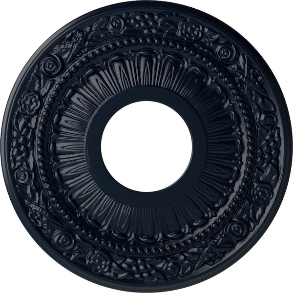 Ekena Millwork Nadia Ceiling Medallion (Fits Canopies up to 4 7/8"), 12 1/8"OD x 3 5/8"ID x 7/8"P, Midnight Dream CM12NAMDF - main